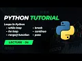 Loops in Python Dive into Beginner-Friendly Python Tutorial - Lecture 4 English