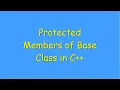 Protected Members of Base Class
