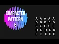 Character pattern 6 Patterns in java