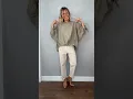 Bohemian-Chic Inspiration A Sage Green Linen Blouse and Ecru Trousers