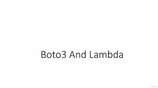 AWS - Mastering Boto3 Lambda Functions Using Python