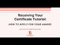 LBCC How to Apply for Certificate