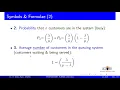 13a Queuing Model essence arival service rate 8 formulae