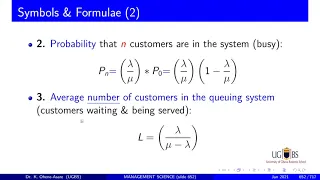 13a Queuing Model essence arival service rate 8 formulae