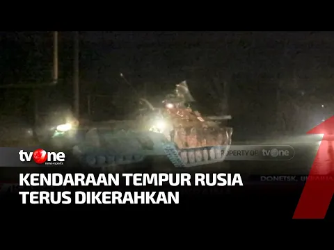 Kendaraan Tempur Milik Rusia Lalu-lalang di Wilayah Donetsk, Ukraina