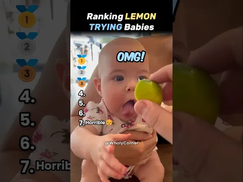 Ranking Babies Trying LEMON 🍋 #shorts