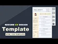 How to Create Responsive Resume Website using HTML and CSS Resume CV design in HTML CSS