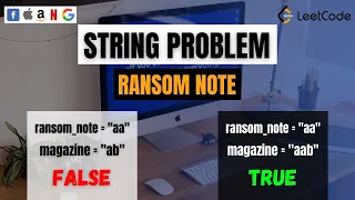 Ransom Note FAANG String Problem Leetcode 383 Using Python