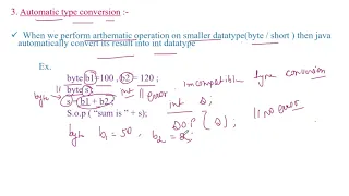 Automatic type conversion in java Anant Classes