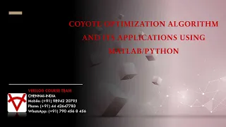 COYOTE OPTIMIZATION ALGORITHM AND ITS APPLICATIONS USING MATLAB-PYTHON