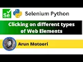 Clicking on different types of Web Elements Selenium Python