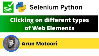 Clicking on different types of Web Elements Selenium Python