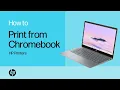 Print on an HP printer from a Chromebook HP Support