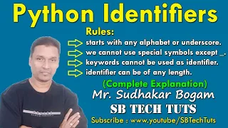 Python Identifiers Identifiers in Python What is Identifier in Python Python Programming