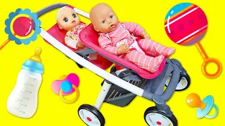 Tuplarattaat Baby Annabelle- ja Baby Alive -nukeille