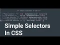 What is CSS Simple Selector CSS Tutorial