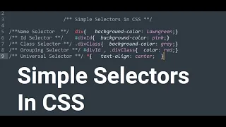What is CSS Simple Selector CSS Tutorial