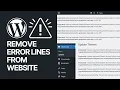 Remove Error Lines From Website Header How To Disable WordPress Debug