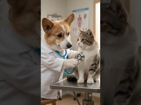 When the Doctor Dog Gets Sick! 😂