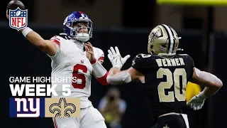 New York Giants vs New Orleans Saints Game Highlights 2025 NFL Season Week 5