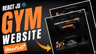 Responsive Gym Website Using React Js in Telugu React Js beginner Projects in Telugu