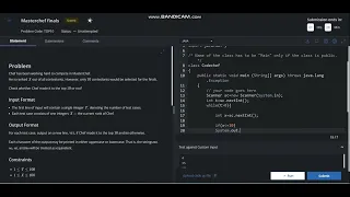 Masterchef finals Codechef Starters 88 Solution JAVA
