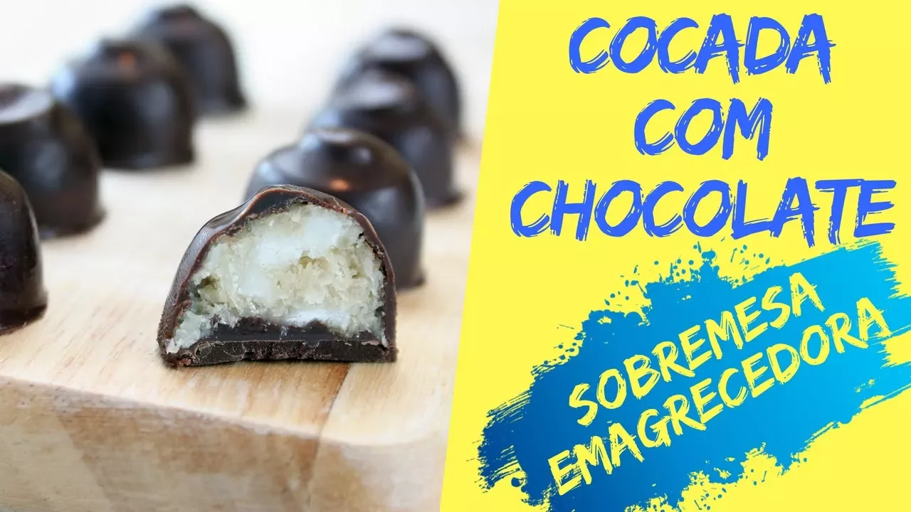 COCADA 100% SAUDÁVEL...COM COBERTURA DE CHOCOLATE DELÍCIA!!! (BOLINHAS DE CÔCO LOWCARB)