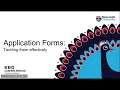 Applications Forms tackling them effectively - Masterclass