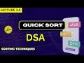 Quick Sort Algorithm Pseudocode Dry Run Code DSA Course