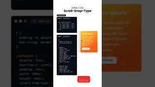 Amazing HTML CSS Trick You WON T BELIEVE Scroll Snap Type Animation