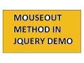 TAMIL MOUSEOUT EVENT METHOD IN JQUERY DEMO