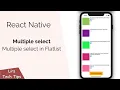 React Native Multiple select in Flatlist