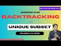 Unique Subset using Backtracking Backtracking Tutorial in Hindi DSA using Java in Hindi