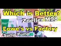 Lowes VS Factory Zoeller M98 Sump Pump Which is Better