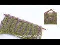 How to pick up a dropped stitch in English rib in two colours