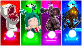 Toilet Monster Coffin Dance vs Oddbods vs Siren Head vs House Head | Tiles Hop EDM Rush | Magic Hop