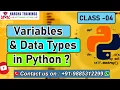Variables Data Types In Python All Data Types Python Tutorial For Beginners Class 04