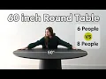 Does a 60 inch Round Table Comfortably Seat 6 or 8