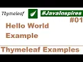 Thymeleaf Hello World Example Thymeleaf Examples Java Inspires