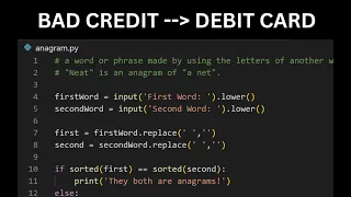 Python Code to Check Anagram Words Hindi Explanation