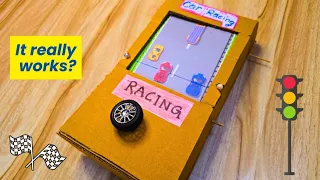 How To Make Car Racing Game From Cardboard New Cardbord Racing Game Road Fighter Game At Home 