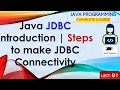 L91 Java JDBC Introduction Steps to make JDBC Connectivity Java Programming Lectures in Hindi