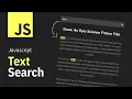 Javascript Text Search Highlight Quick Tutorial