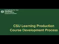 CSU Learning Production Course Development Process