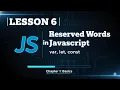 006 Reserved Words in JavaScript Beginner s Guide to JS Keywords