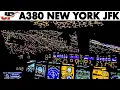 AIRBUS A380 Lovely Night Landing at New York JFK Airport