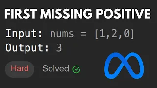 First Missing Positive Leetcode Hard Python