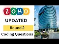 Updated ZOHO Round 2 Coding Questions Software Developer Programming Round