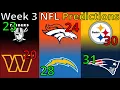 2025 NFL Week 3 PREDICTIONS With Scores