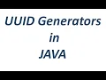 UUID Generators using Java